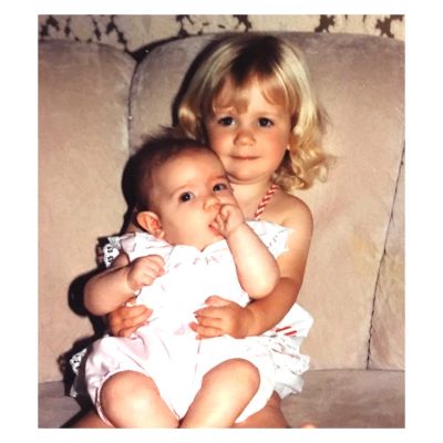 Childhood photo of Rachael Carpani and her little brother, Nick Carpani.
